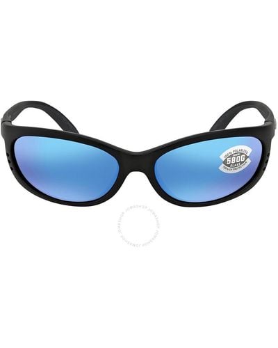 Costa Del Mar Fathom Blue Mirror Polarized Glass Sunglasses Fa 11 Obmglp 61