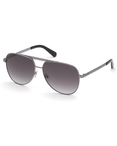 Guess Men's Sunglasses Gu00027-6108b Ø 61 Mm - Metallic