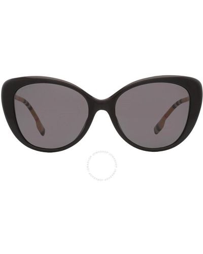 Burberry Dark Grey Cat Eye Sunglasses Be4407f 385387 54 - Black