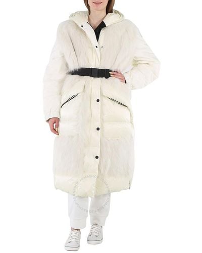 Moncler Sarina Long Fur Coat - Natural