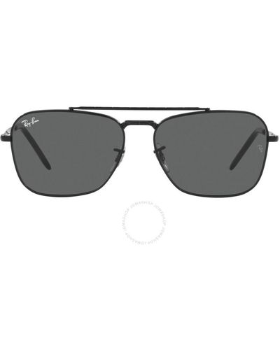 Ray-Ban New Caravan Dark Grey Square Sunglasses Rb3636 002/b1 55