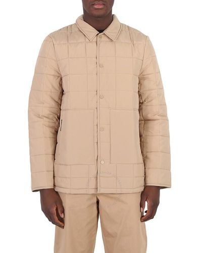 Rains Sand Liner Water-repellent Quilted Shirt Jacket, Size - Natural