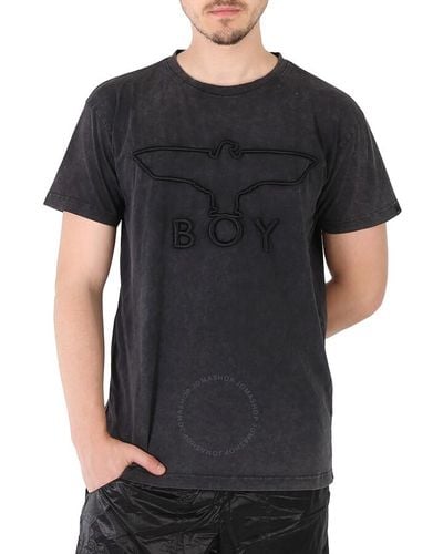 BOY London Boy 3d Embbroidered Cotton T-shirt - Black