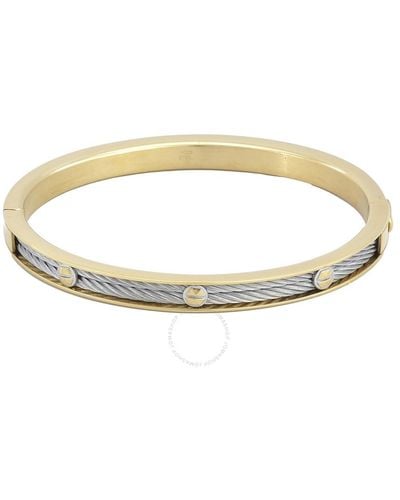 Charriol Forever Eternity Pvd Steel Cable Bangle - Metallic