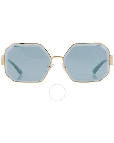 Tory Burch Solid Azure Geometric Sunglasses Ty6094 334780 60 - Blue