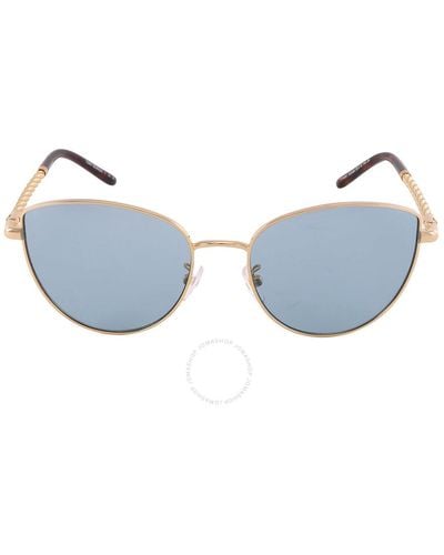 Tory Burch Solid Azure Cat Eye Sunglasses - Blue