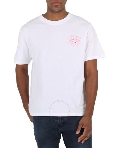 Gcds Surfing Wirdo Print Cotton Jersey T-shirt - White