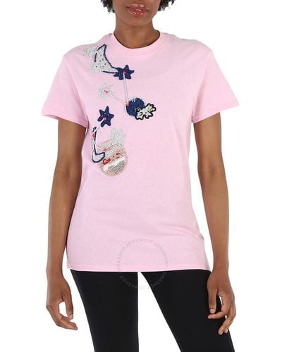 Michaela Buerger Pig On Moon T-shirt - Pink