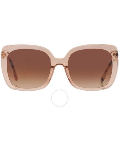 Burberry Caroll Gradient Brown Square Sunglasses Be4323f 400613 56