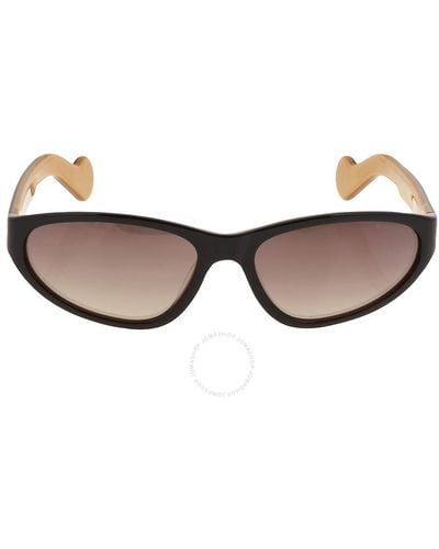 Moncler Smoke Gradient Mask Sunglasses - Brown