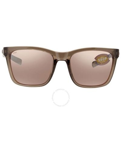 Costa Del Mar Panga Copper Silver Mirror Polycarbonate Sunglasses Pag 258 Oscp 56 - Brown