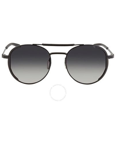 Under Armour Gray Silver Flash Polarized Oval Sunglasses Ua 0008/g/s 0003/wj 55 - Black