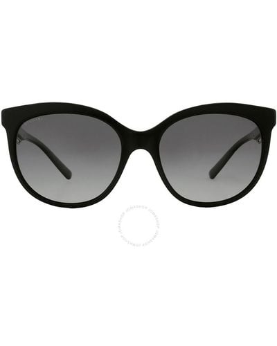 BVLGARI Grey Gradient Oval Sunglasses Bv8249 501/t3 56 - Black