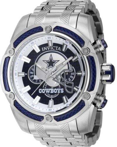 INVICTA WATCH Nfl Dallas Cowboys Chronograph Quartz Watch - Metallic