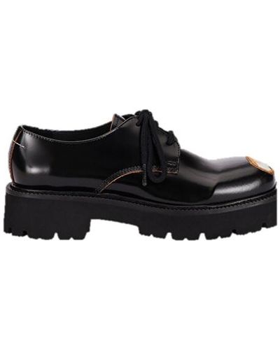 MM6 by Maison Martin Margiela Mm Lace-up Leather Brogues - Black