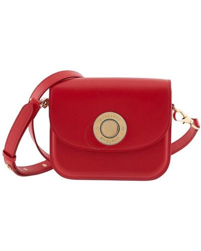 Burberry Bright Small Elizabeth Leather Bag - Red