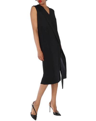 Burberry Sash-detail Midi Dress - Black