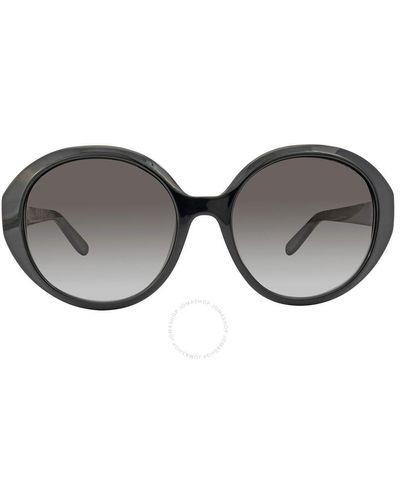 Ferragamo Grey Gradient Round Sunglasses
