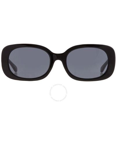 COACH Dark Grey Rectangular Sunglasses Hc8358f 500280 56 - Black