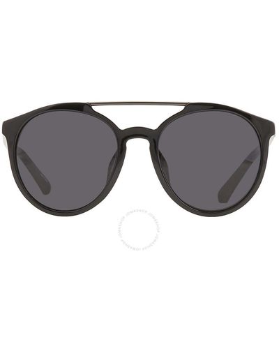 3.1 Phillip Lim X Linda Farrow Black Round Sunglasses - Grey