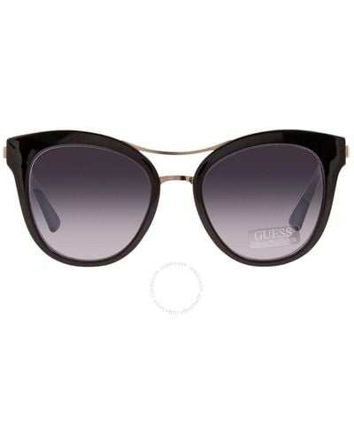 Guess Factory Smoke Mirror Cat Eye Sunglasses Gf0304 01c 53 - Brown