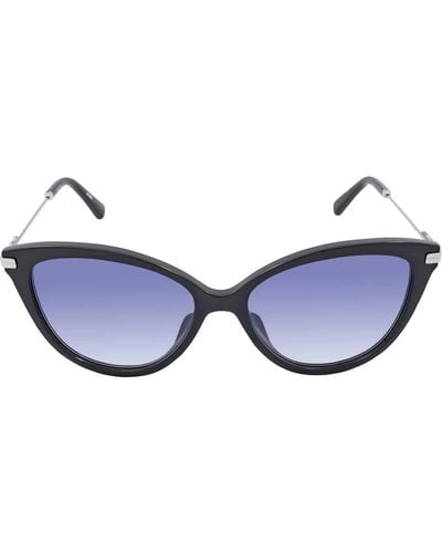 Moschino Mchino Dark Grey Gradient Cat Eye Sunglasses M069/s 0csa/dg 54 - Blue