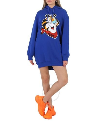 Moschino Capsule Year Of The Tiger Hoodie Dress - Blue
