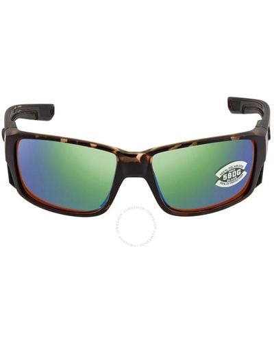 Costa Del Mar Tuna Alley Pro Mirror Polarized Glass Sunglasses 6s9105 910511 60 - Green