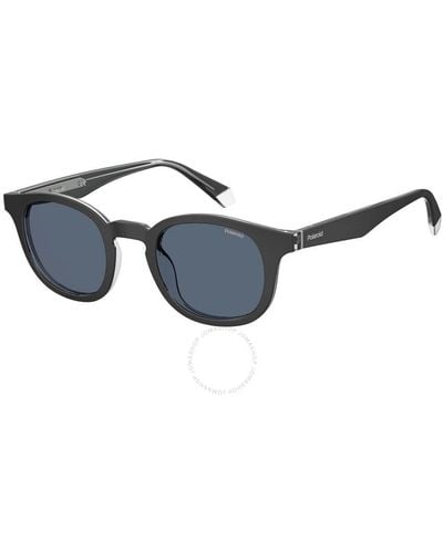Polaroid Core Polarized Blue Square Sunglasses - Black