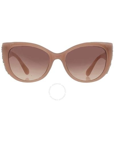 Guess Factory Brown Gradient Cat Eye Sunglasses Gf0422 57f 53 - Pink