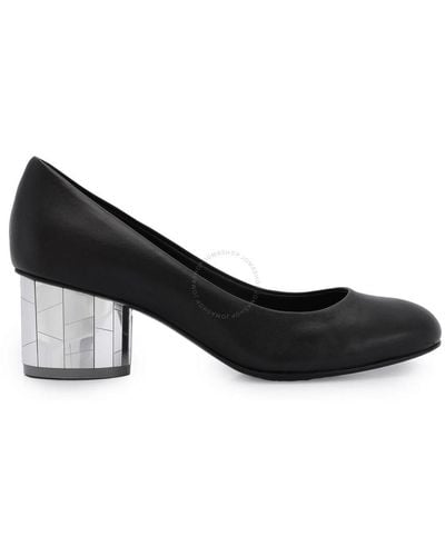 Ferragamo Farrah Mirrored Heel Pump Shoes - Black