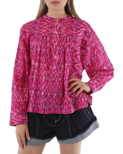 Isabel Marant Fuchsia Lally Long-sleeve Top - Red