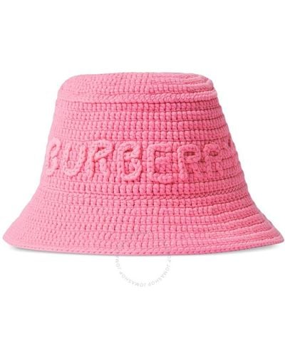 Burberry Bubblegum Crochet Bucket Hat - Pink