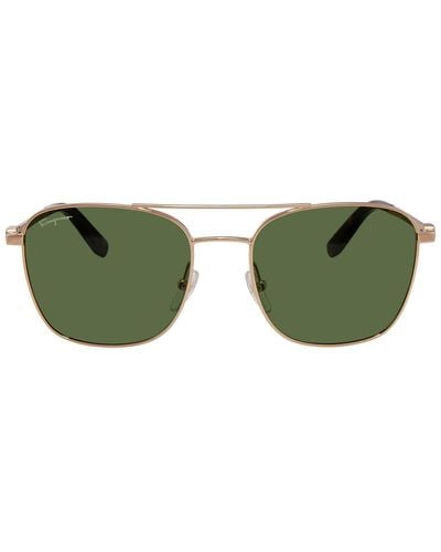 Ferragamo Square Sunglasses Sf158s 717 - Green