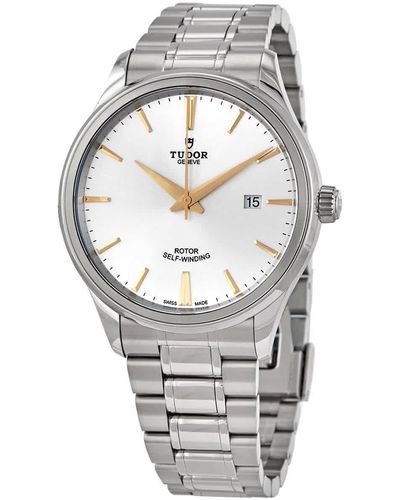 Tudor Style Automatic Silver Dial 41 Mm Watch -0017 - Metallic
