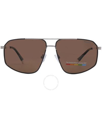 Polaroid Polarized Bronze Navigator Sunglasses Pld 4118/s/x 085k/sp 59 - Metallic