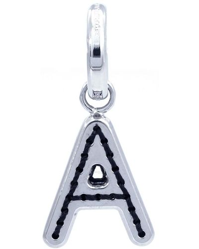 Burberry Leather-topstitched 'a' Alphabet Charm - Blue