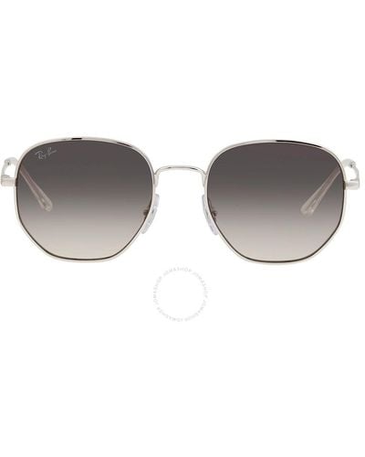 Ray-Ban Grey Gradient Geometric Sunglasses