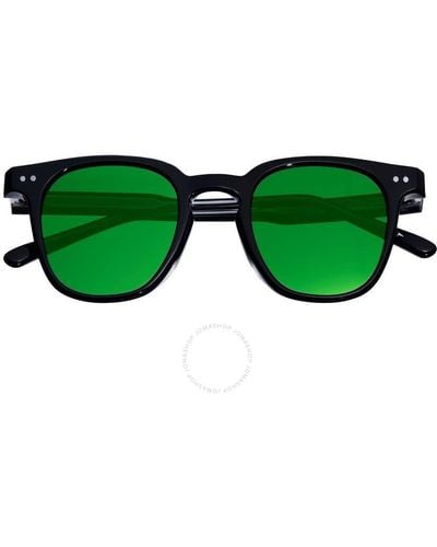 Simplify Unisex Black Wayfarer Sunglasses -c4 - Green