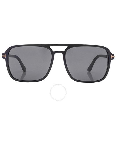 Tom Ford Crosby Smoke Pilot Sunglasses Ft0910 01a 59 - Gray