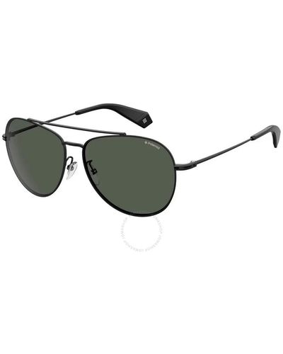 Polaroid Polarized Grey Pilot Sunglasses Pld 2083/g/s 0807/m9 61 - Black