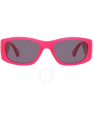 Moschino Grey Rectangular Sunglasses Mos145/s 0mu1/ir 55 - Pink