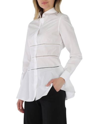 Alaïa Japanese Poplin Corset Shirt - White