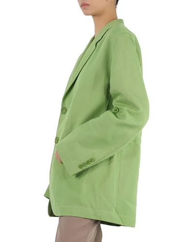 Petar Petrov Issa Single-breasted Oversized Jacket - Green