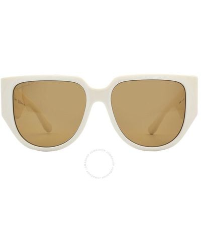Ferragamo Amber Browline Sunglasses Sf1088se 103 57 - Natural