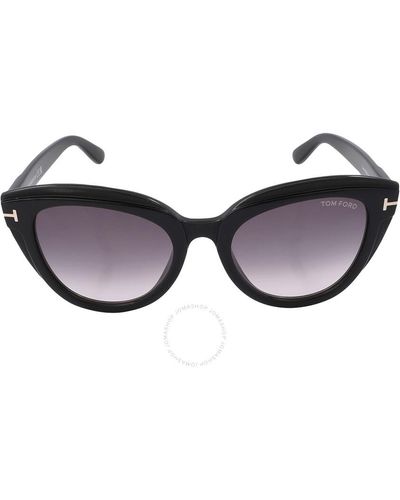 Tom Ford Tori Grey Gradient Cat Eye Sunglasses - Brown