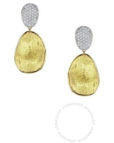 Marco Bicego Lunaria Diamond Pave Small Double Drop Earrings 1 / 2ctw - Metallic