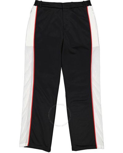 Burberry Straight-leg Side Stripe Cotton-blend Pants - Black