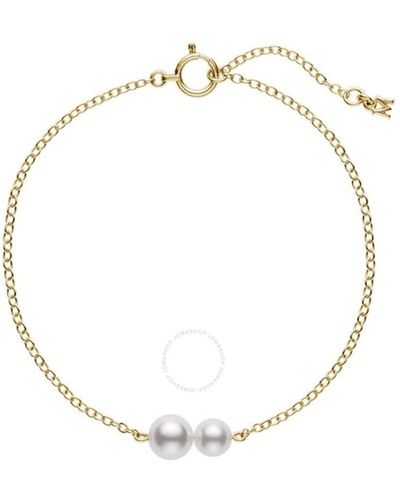 Mikimoto Akoya Cultured Pearl Station Bracelet - Metallic