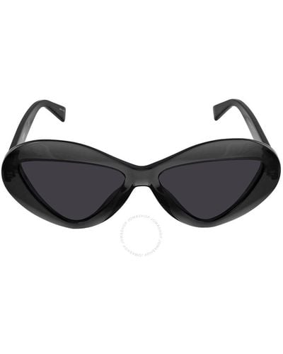 Moschino Mchino Dark Grey Irregular Sunglasses M076/s 0kb7/ir 55 - Black